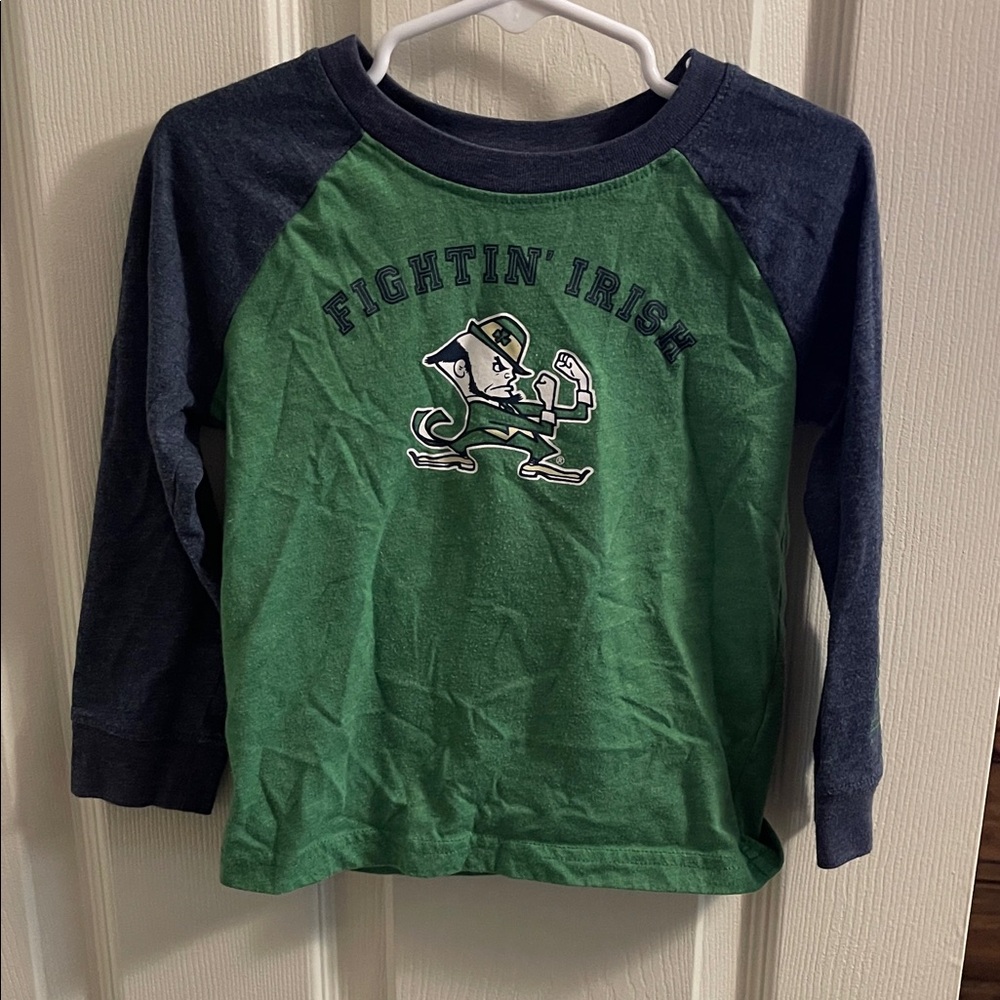 Colosseum Kids Long Sleeve Green and Navy Shirt